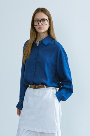Loose solid color shirt_2color
