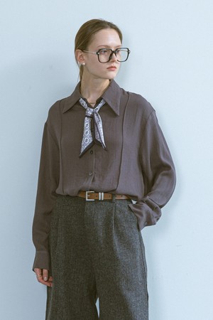 Autumn scarf and shirt_CHARCOAL