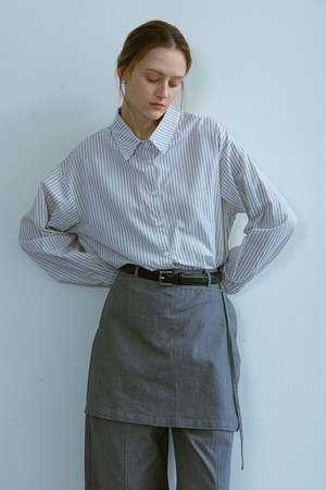 Classic striped shirt_WHITE