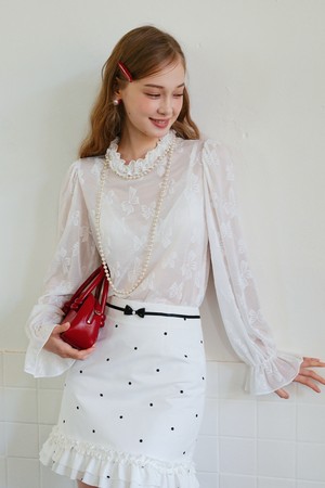 Butterfly see through blouse