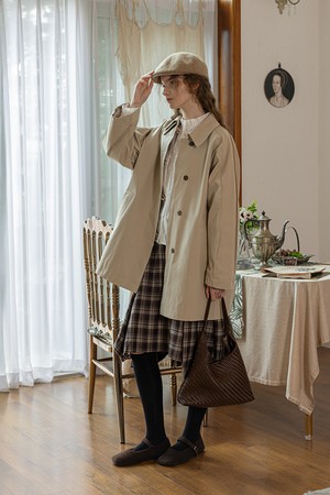 Classic solid color coat_2color