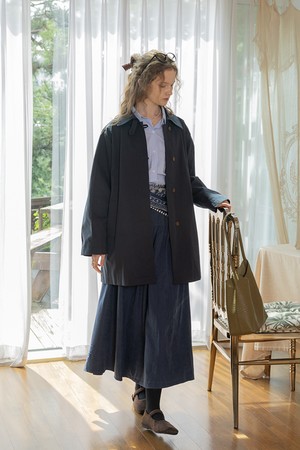 Classic solid color coat_2color