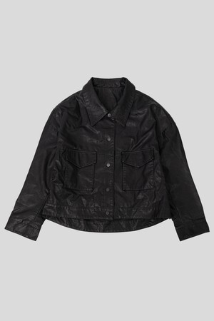 Classic autumn leather jacket_2color