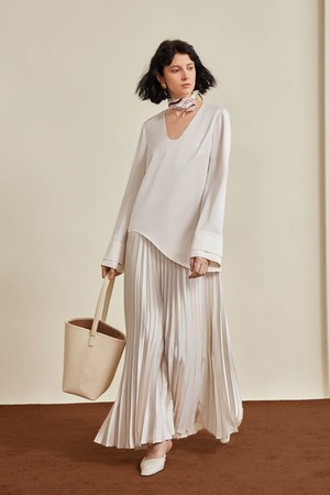 Fake two spliced long dress