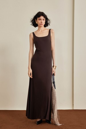 French twisted slip dress