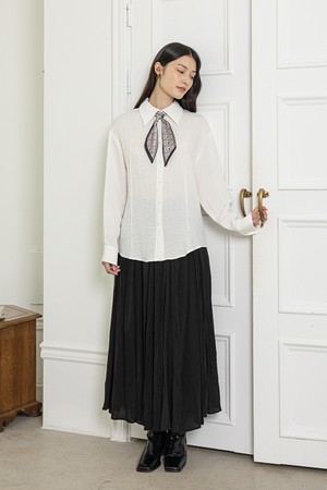 Pleat sensual skirt_3color