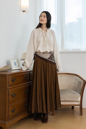 Pleat sensual skirt_3color