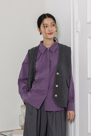 Autumn solid color shirt_2color