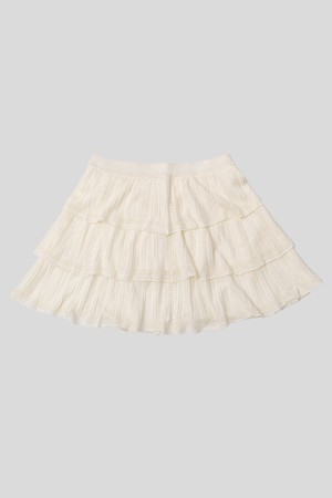 Crochet knit layered skirt_2color