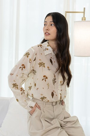 Autumn leaves shirt_IVORY