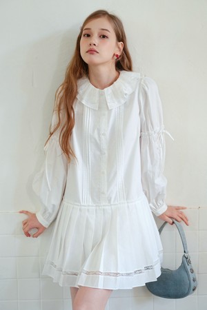 Lovely pleated shirt dress