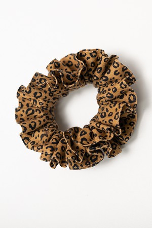 Leopard print round scrunchie_2color