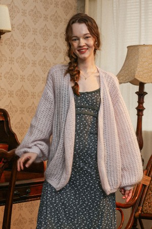 Pink soft knit cardigan