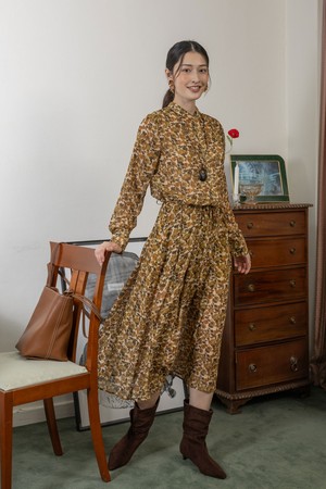 Golden autumn garden dress_YELLOW