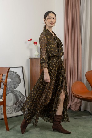 Golden blossom dress_2color