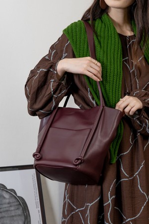 Burgundy soft commuter bag