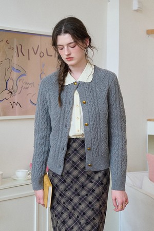 Vintage french knit cardigan_2color