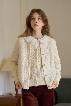 Vintage french knit cardigan_2color