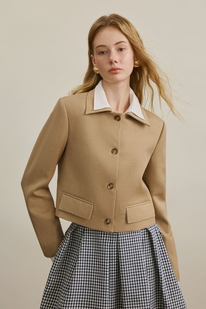 Fragrance fake two-piece jacket