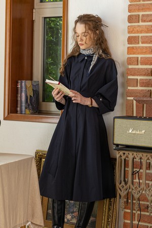 Belted shirt dress_2color