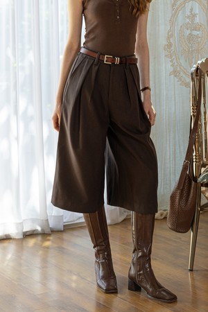 Pintuck half banding pants_3color