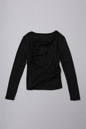 Drape solid color long sleeves top_3color