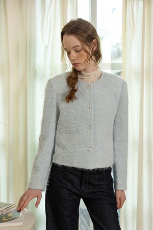 Cute slim-fit jacket_BLUE