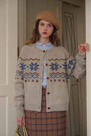Fair island knitted cardigan_2color