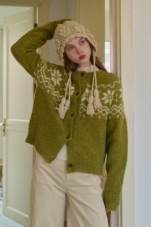 Fair island knitted cardigan_2color
