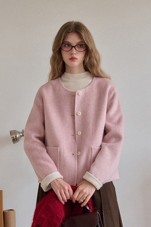 Reversible tweed jacket_3color