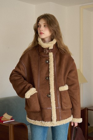 French two-piece fur jacket_2color