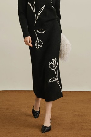 Tulip flower design skirt