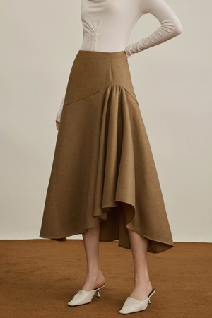 Irregular slim autumn skirt_2color