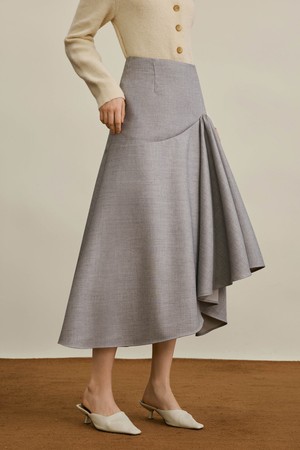 Irregular slim autumn skirt_2color