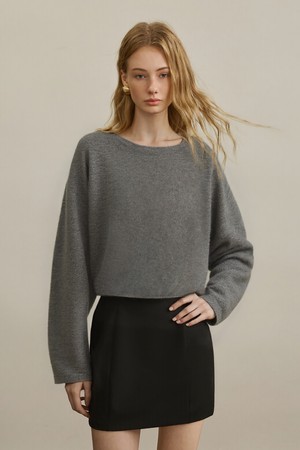 Solid color versatile knit top_2color