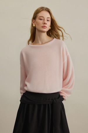 Solid color versatile knit top_2color