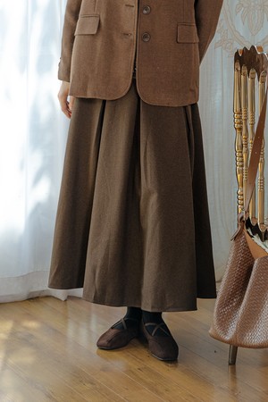 Solid color warm skirt_3color