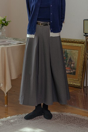 Solid color warm skirt_3color