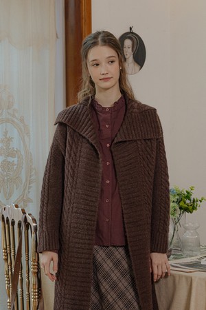 Cute collar ruffled shirt_2color