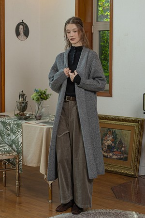 Warm knit coat_3color