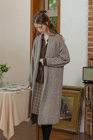 Warm knit coat_3color