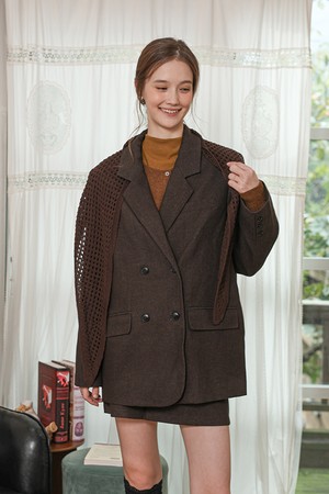 DD_Suit jacket and skirt shawl set_2color