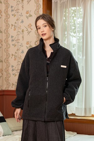 Zipper stand collar jacket_2color