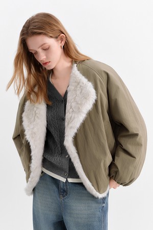 Winter fur lapel jacket