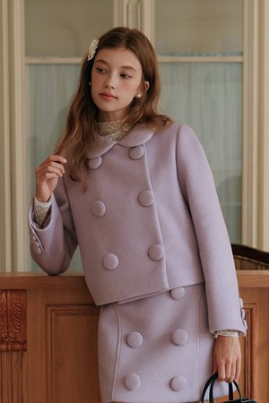 Lavender button wool jacket