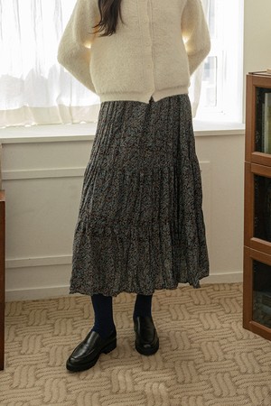 Peacock pleated skirt_BROWN