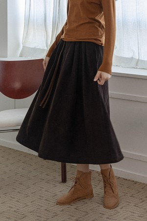Corduroy loose skirt_3color