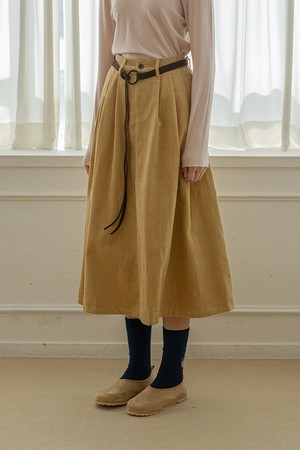 Corduroy loose skirt_3color