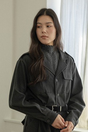 Pattern fantasy knit top_3color