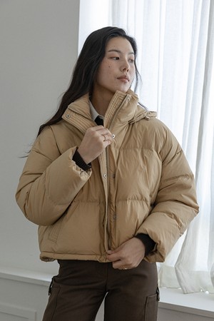 Beige warm padding coat